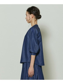 【GREEN】コットンリヨセルダンガリーバレルスリーブシャツ 詳細画像 ライトブルー 6