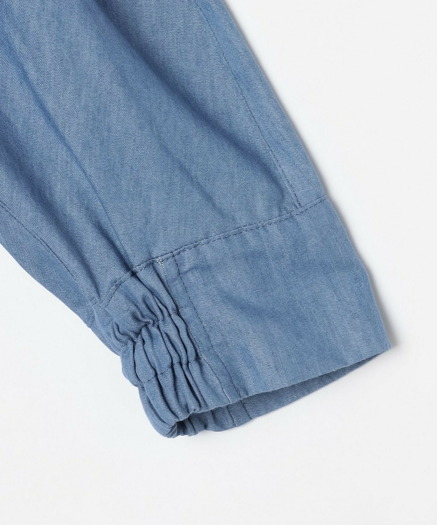 【GREEN】コットンリヨセルダンガリーバレルスリーブシャツ 詳細画像 ライトブルー 11