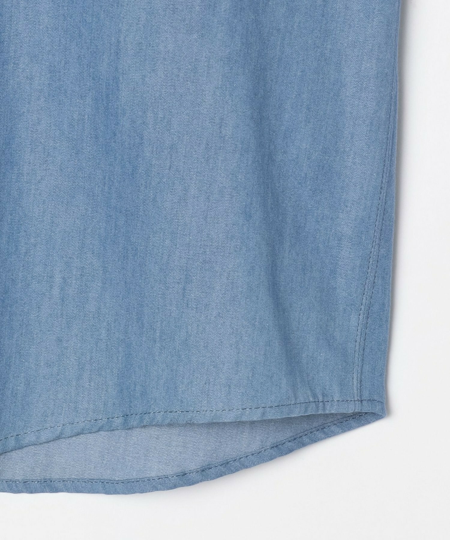 【GREEN】コットンリヨセルダンガリーバレルスリーブシャツ 詳細画像 ライトブルー 12