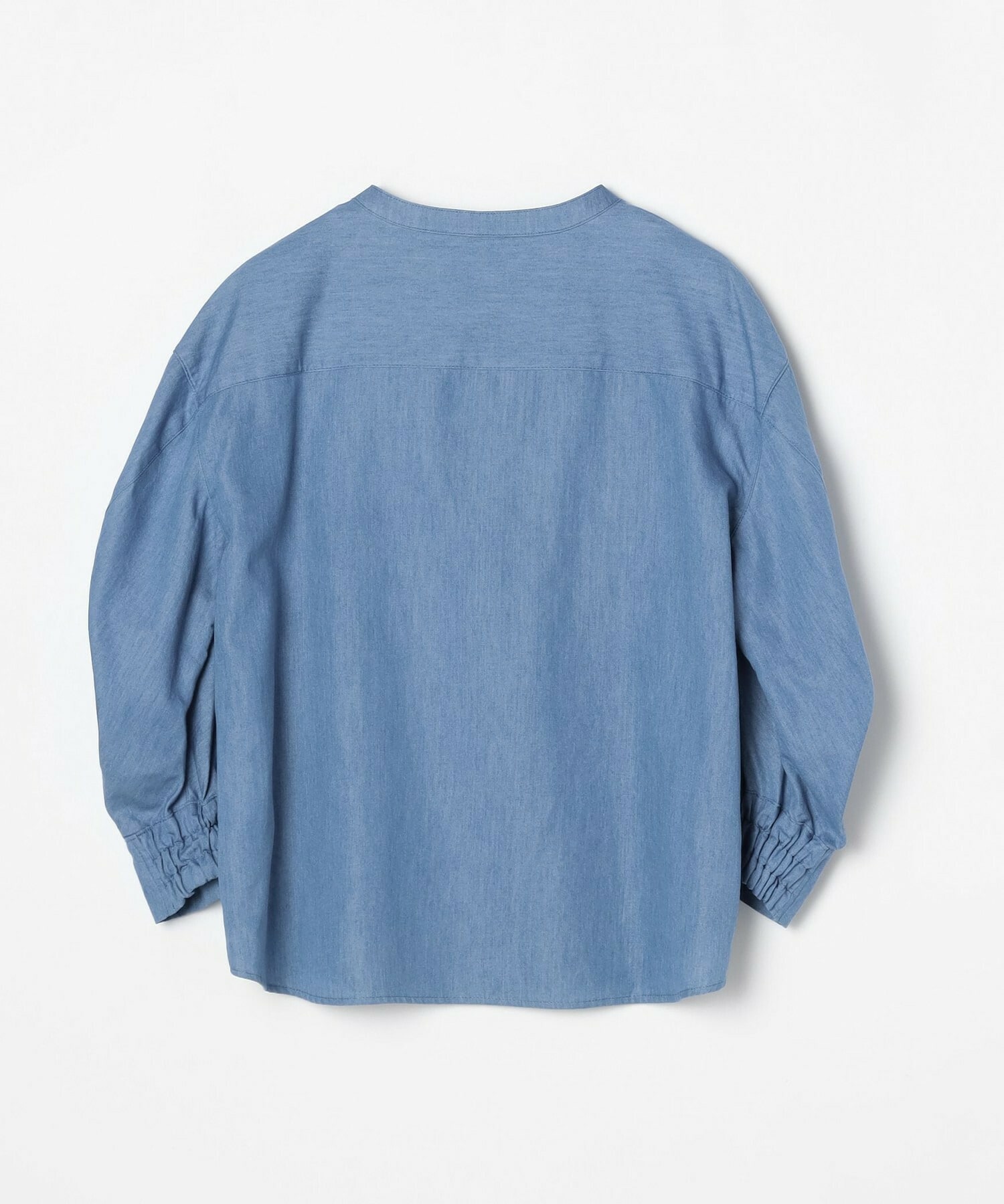 【GREEN】コットンリヨセルダンガリーバレルスリーブシャツ 詳細画像 ライトブルー 9