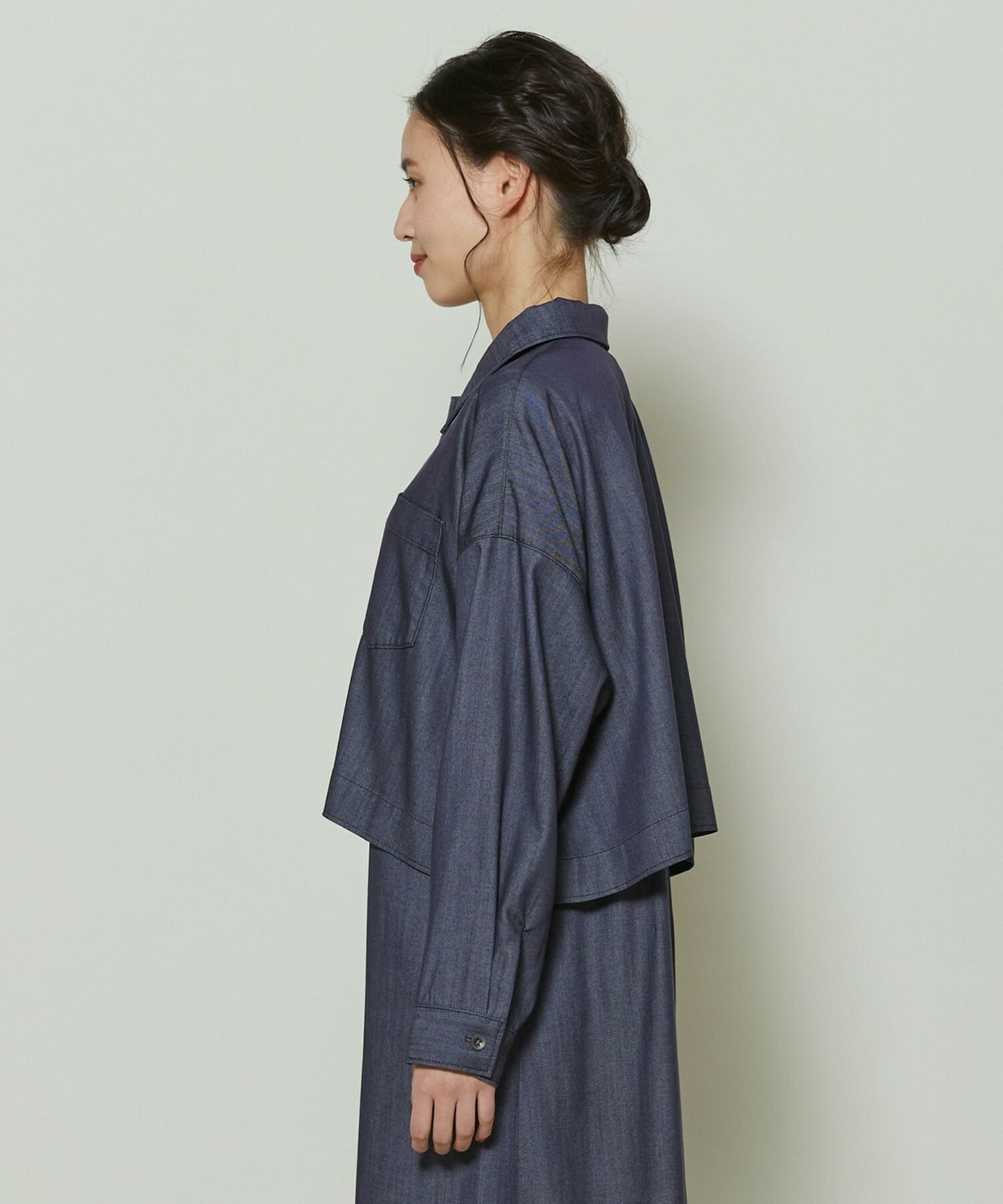 【GREEN】ソフトデニムブラウス 詳細画像 インディゴブルー 7