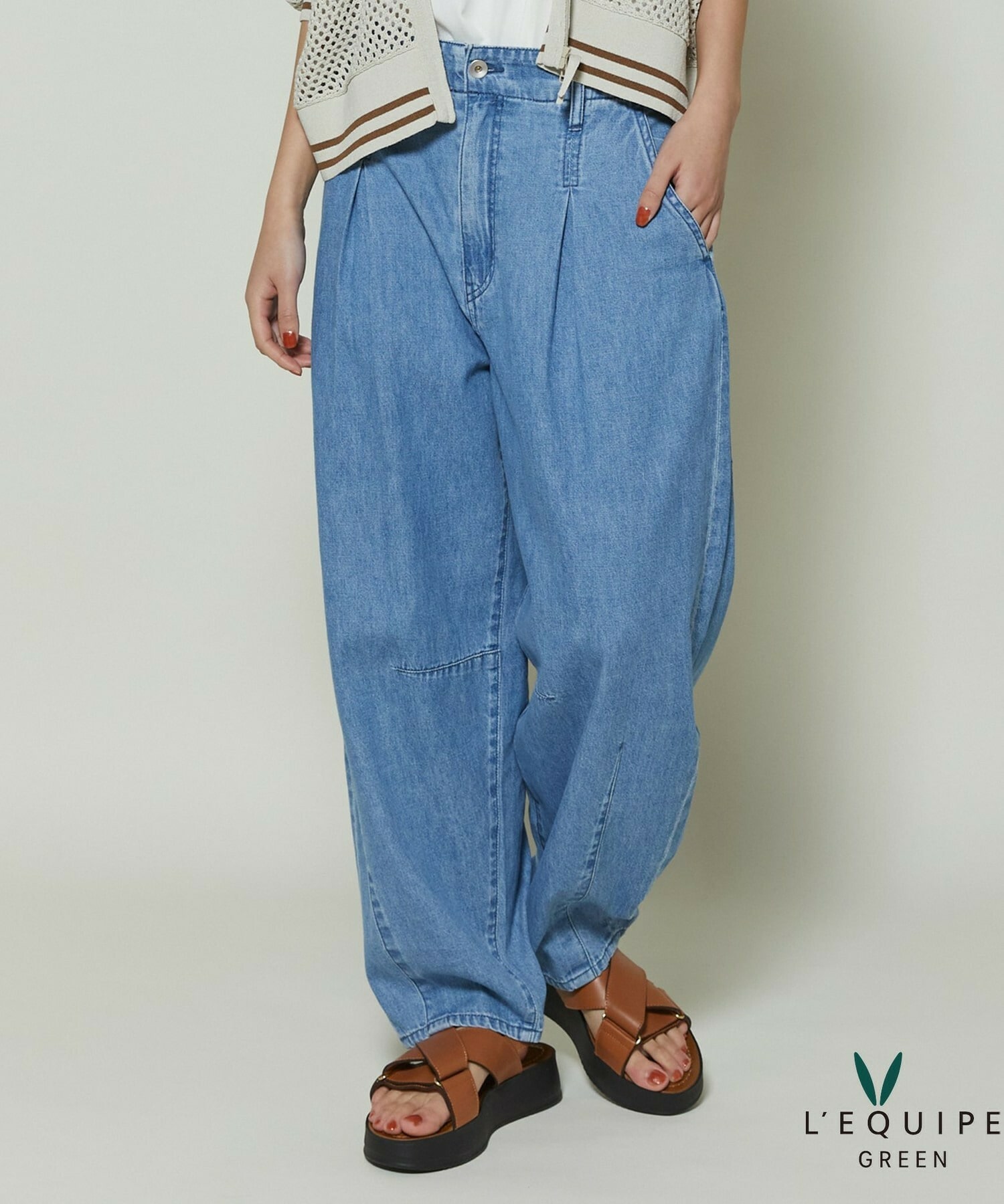 【GREEN】リサイクルデニムパンツ 詳細画像 ブルー系その他 1