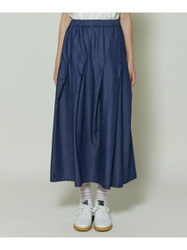 【GREEN】コットンリヨセルダンガリースカート 詳細画像 ライトブルー 10