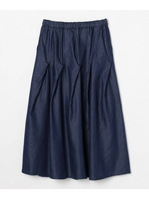 【GREEN】コットンリヨセルダンガリースカート 詳細画像 ライトブルー 13