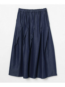 【GREEN】コットンリヨセルダンガリースカート 詳細画像 ライトブルー 14