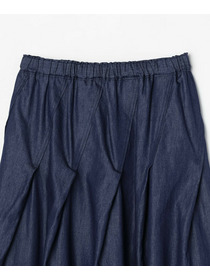 【GREEN】コットンリヨセルダンガリースカート 詳細画像 ライトブルー 15