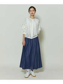 【GREEN】コットンリヨセルダンガリースカート 詳細画像 ライトブルー 5