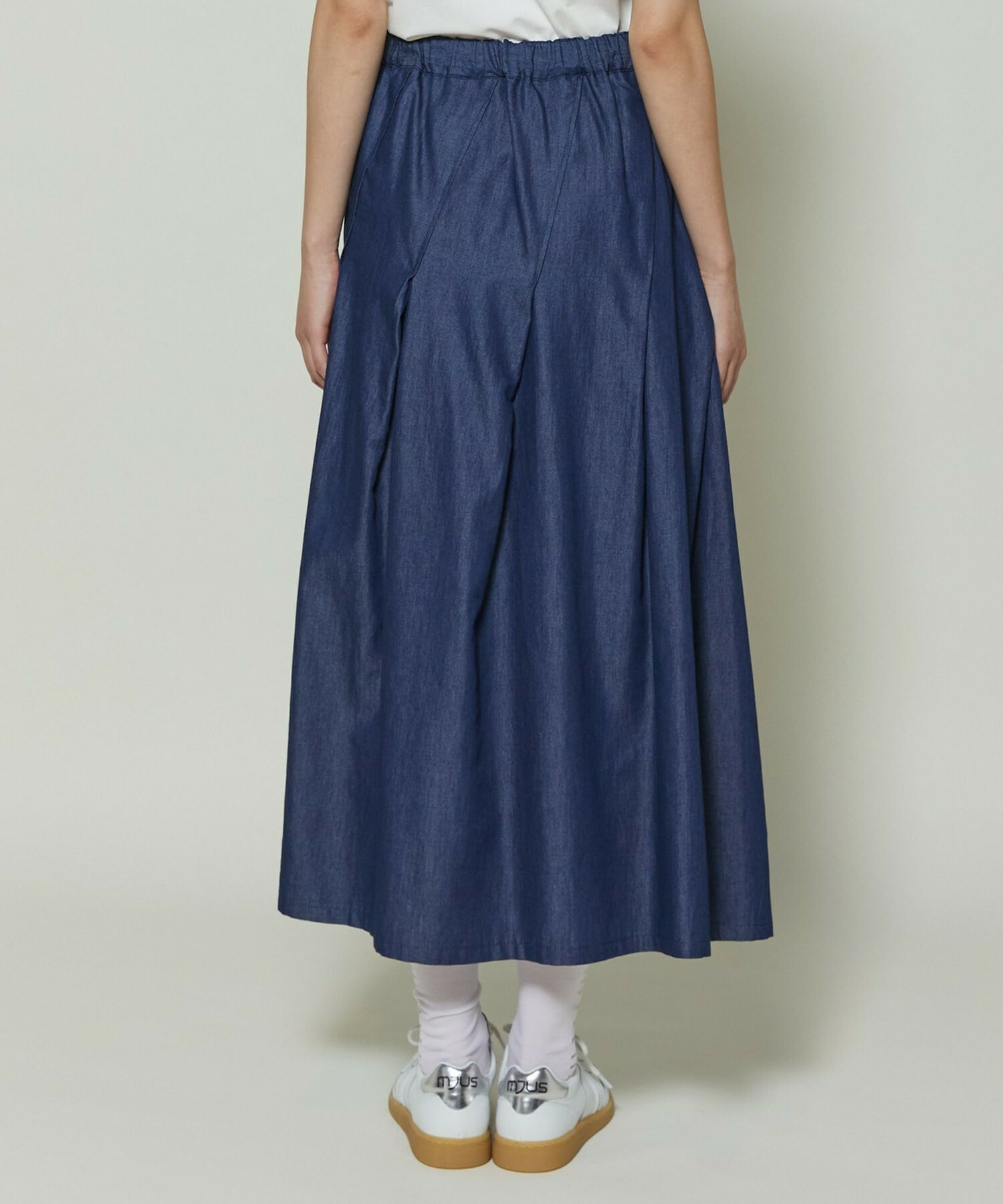 【GREEN】コットンリヨセルダンガリースカート 詳細画像 ライトブルー 12