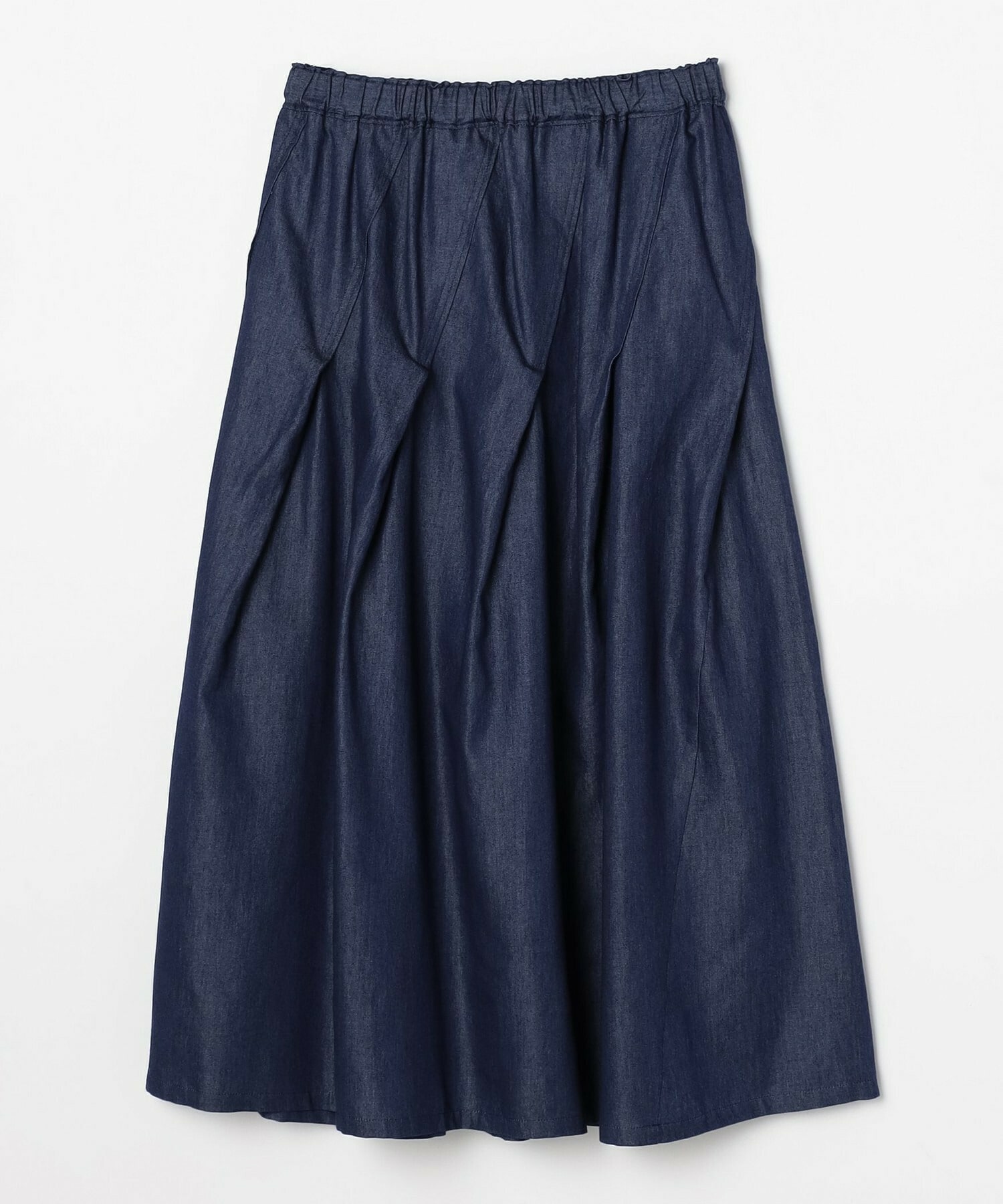 【GREEN】コットンリヨセルダンガリースカート 詳細画像 ライトブルー 13