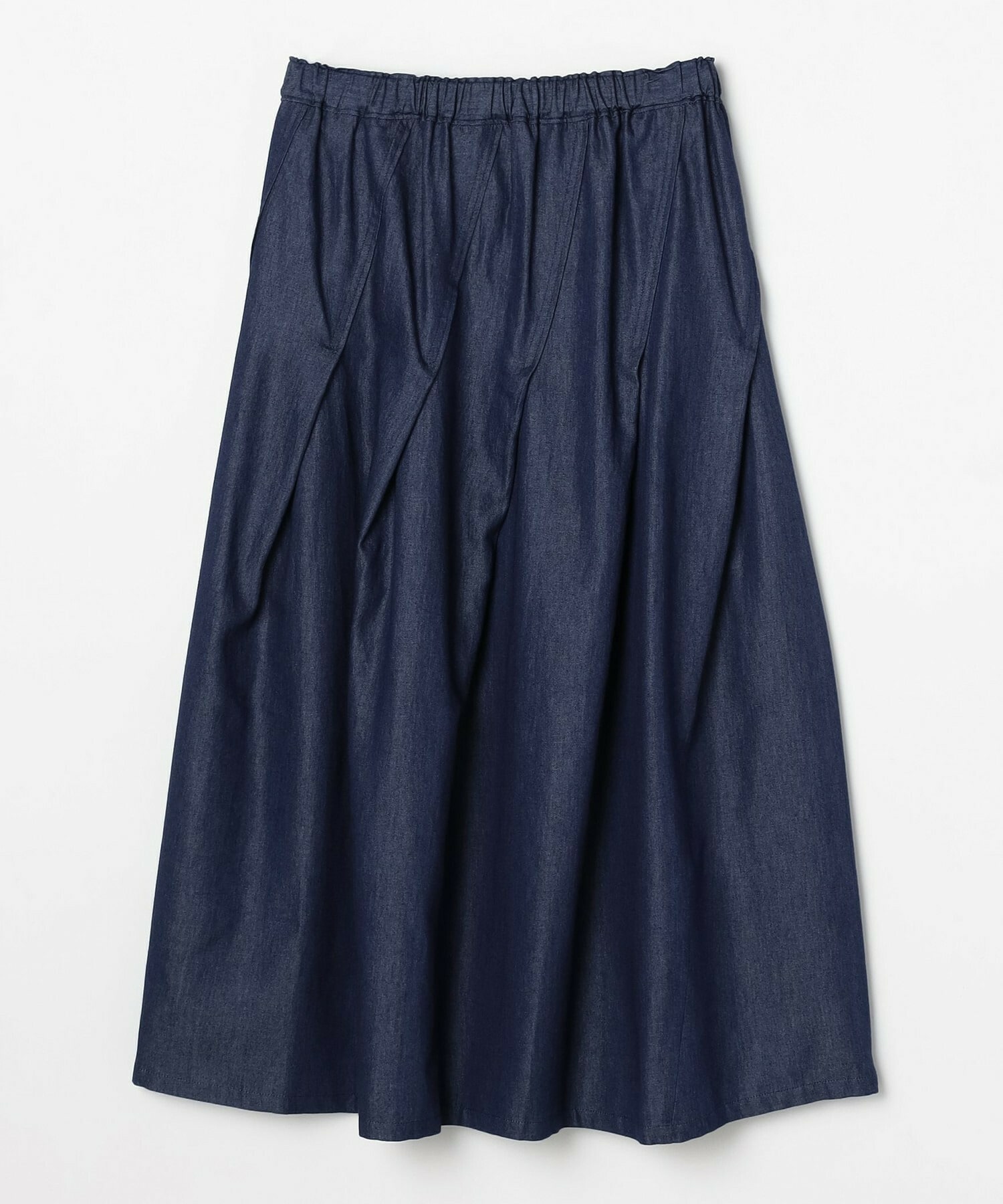 【GREEN】コットンリヨセルダンガリースカート 詳細画像 ライトブルー 14