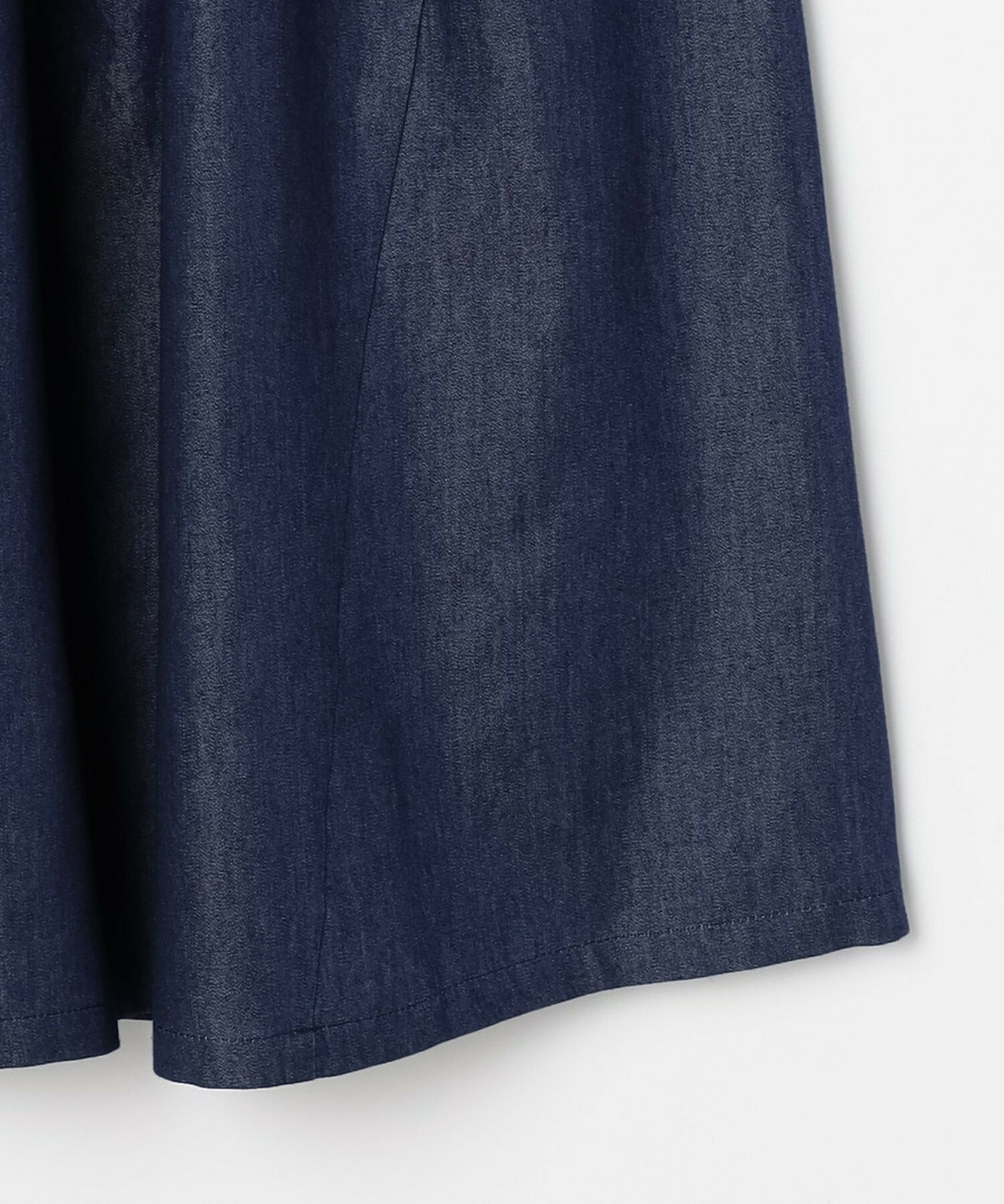 【GREEN】コットンリヨセルダンガリースカート 詳細画像 ライトブルー 17