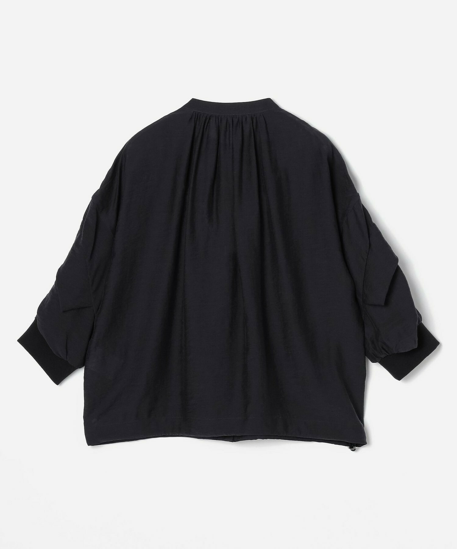 【GREEN】シルク混エアリー平織ブラウス 詳細画像 ネイビー 15