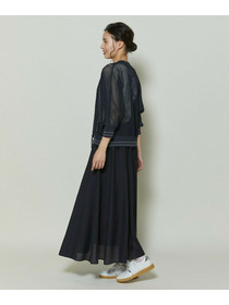 【GREEN】シルク混エアリー平織スカート 詳細画像 ネイビー 25