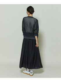 【GREEN】シルク混エアリー平織スカート 詳細画像 ネイビー 26