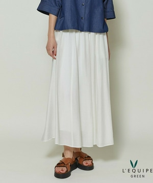 【GREEN】シルク混エアリー平織スカート 詳細画像 ホワイト 1