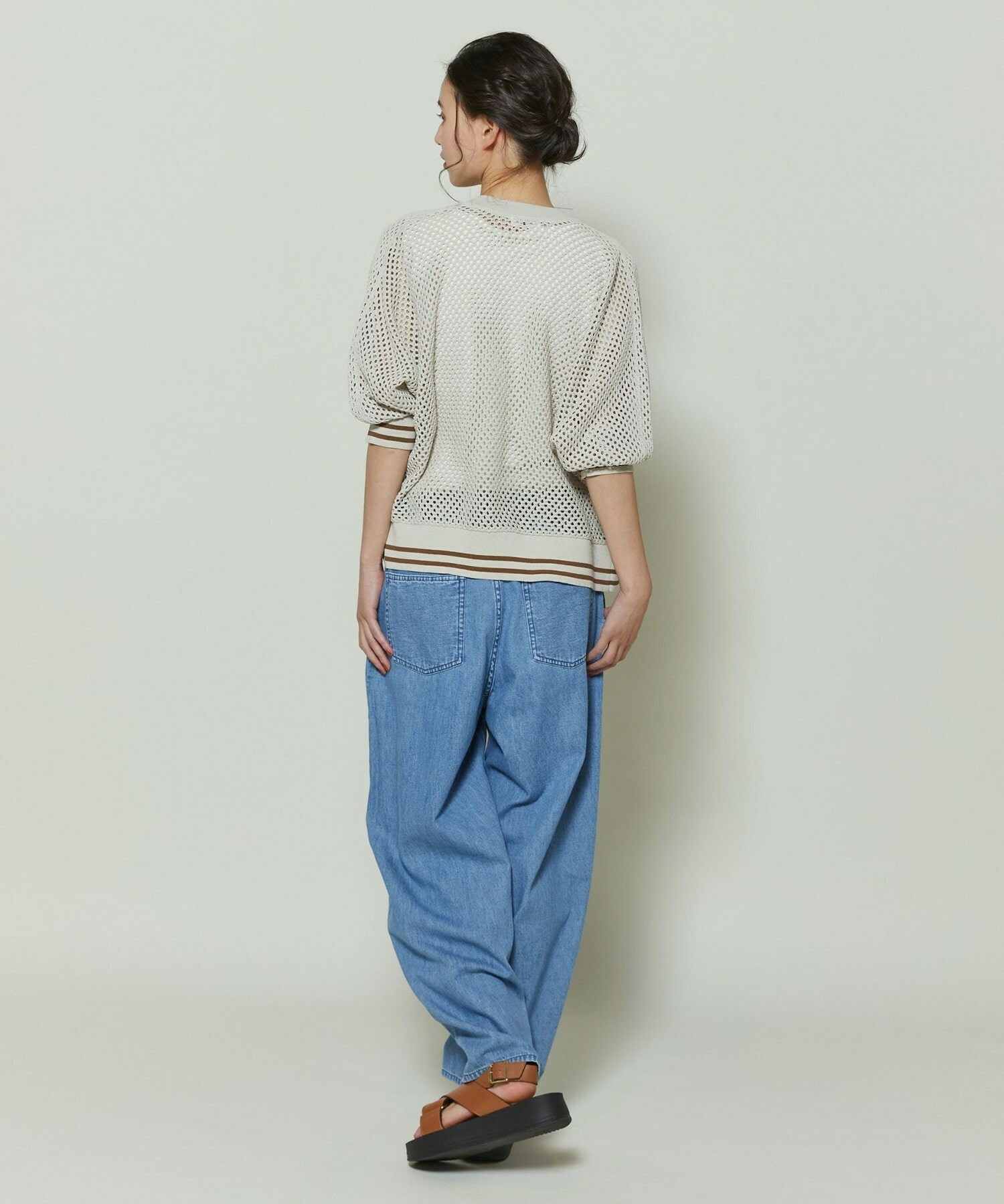 【GREEN】和紙メッシュショートブルゾン 詳細画像 ネイビー 10