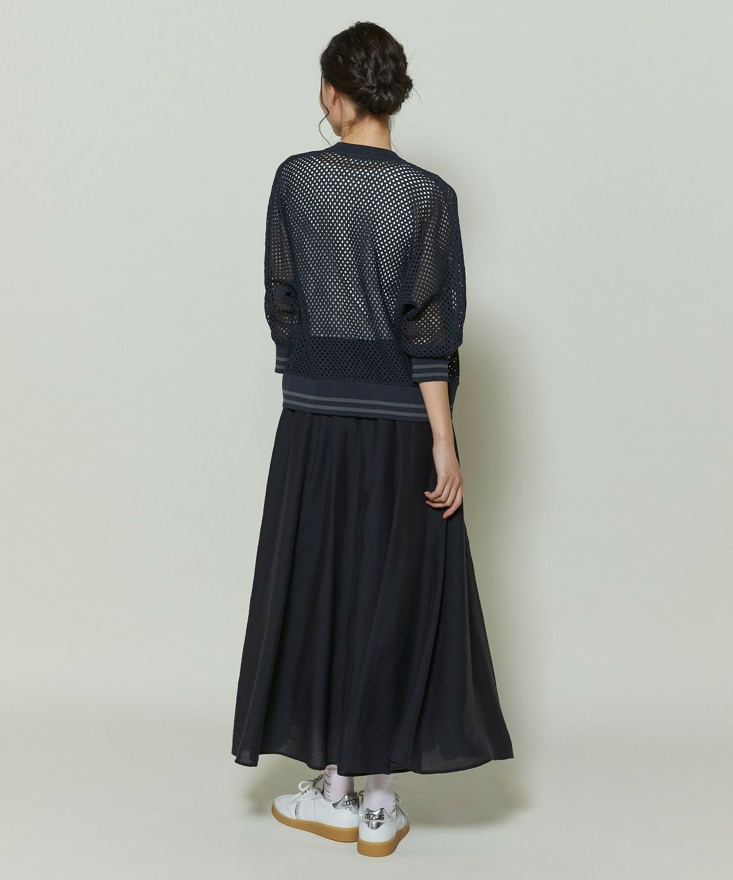 【GREEN】和紙メッシュショートブルゾン 詳細画像 ネイビー 14