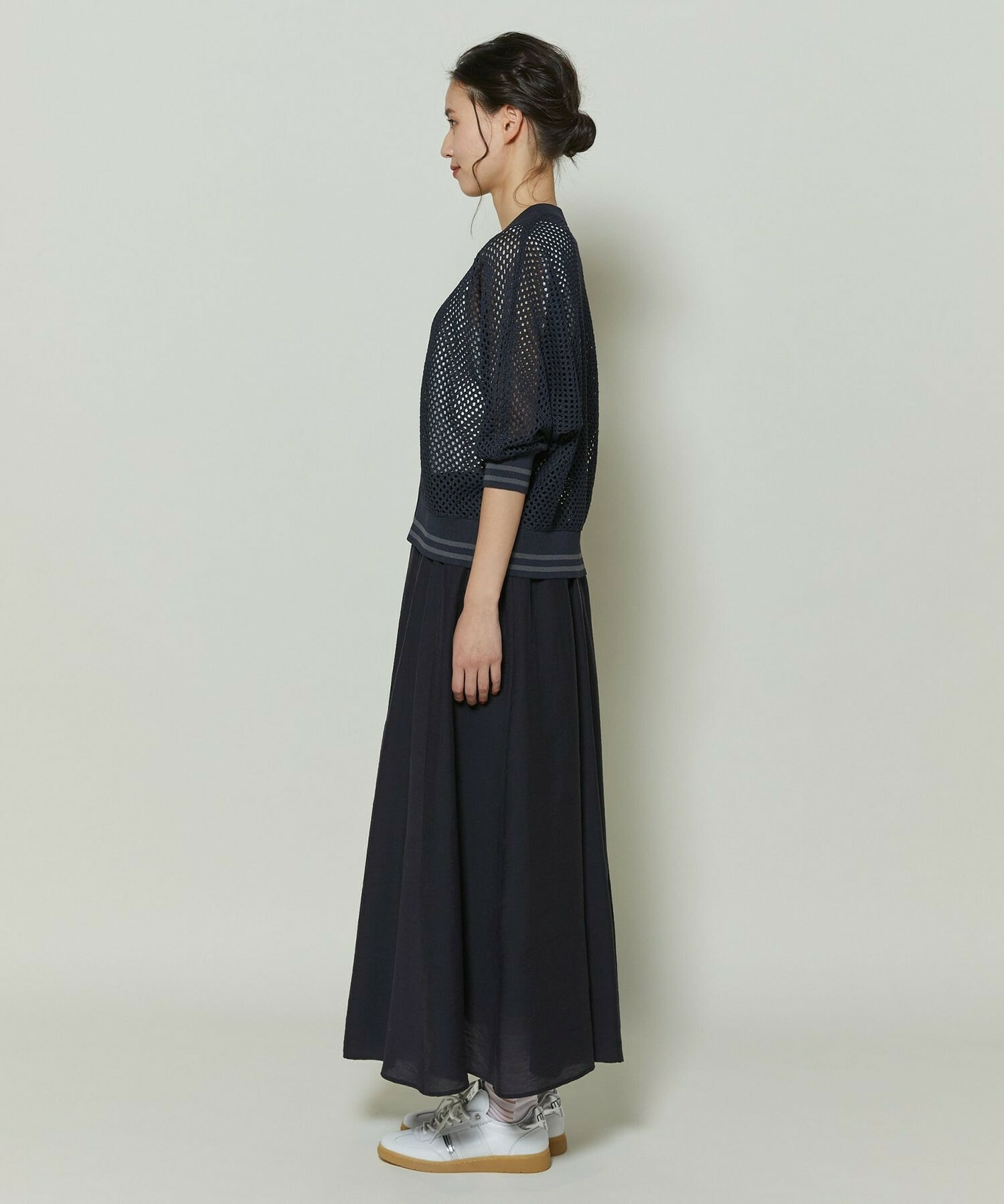 【GREEN】和紙メッシュショートブルゾン 詳細画像 ネイビー 17