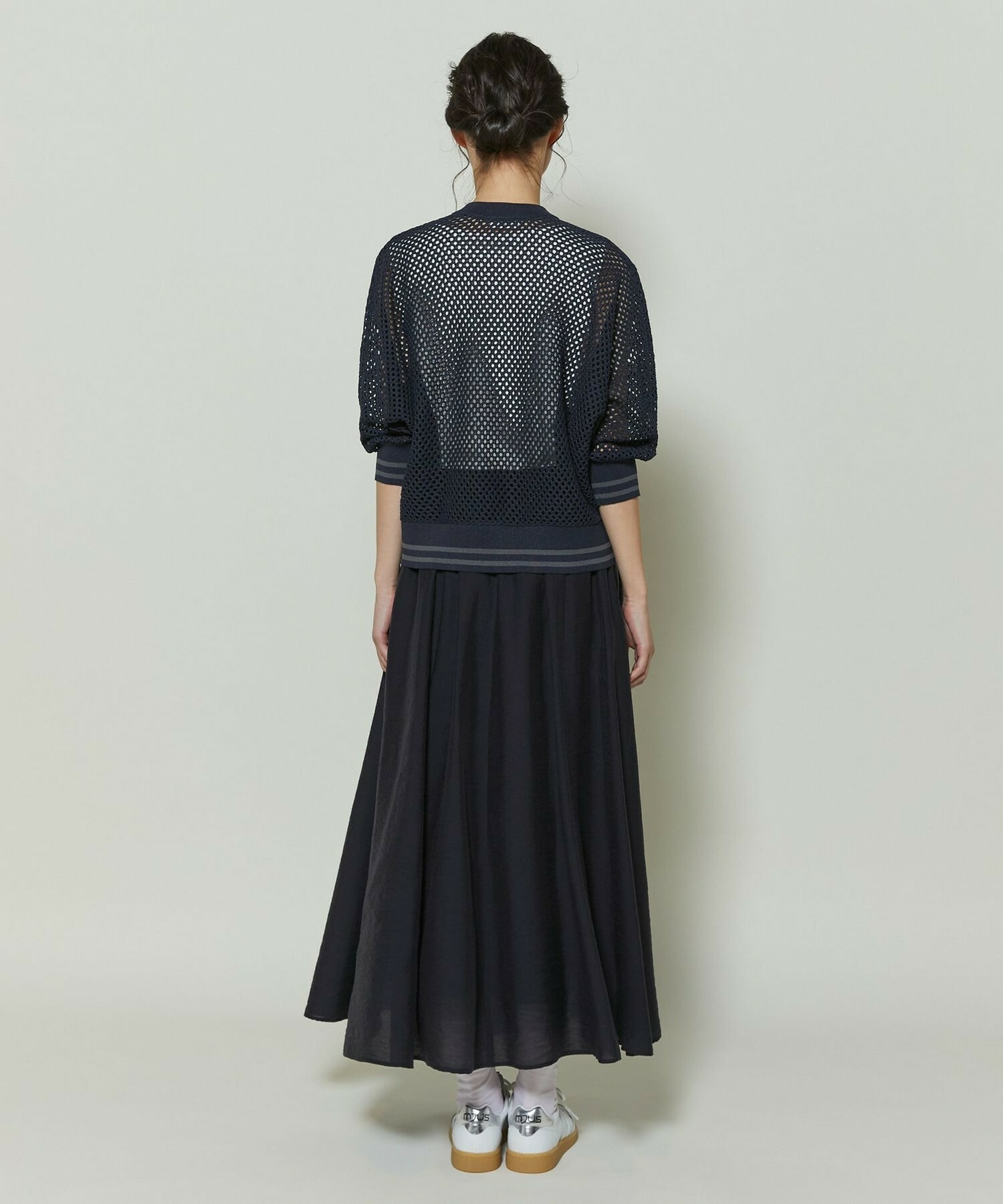 【GREEN】和紙メッシュショートブルゾン 詳細画像 ネイビー 18