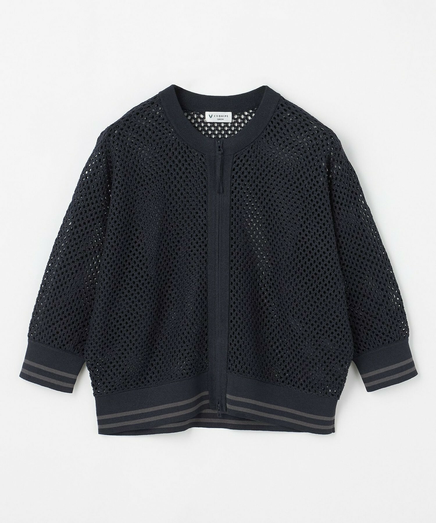 【GREEN】和紙メッシュショートブルゾン 詳細画像 ネイビー 19