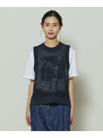 【GREEN】和紙メッシュジレ 詳細画像 ネイビー 11