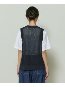 【GREEN】和紙メッシュジレ 詳細画像 ネイビー 13