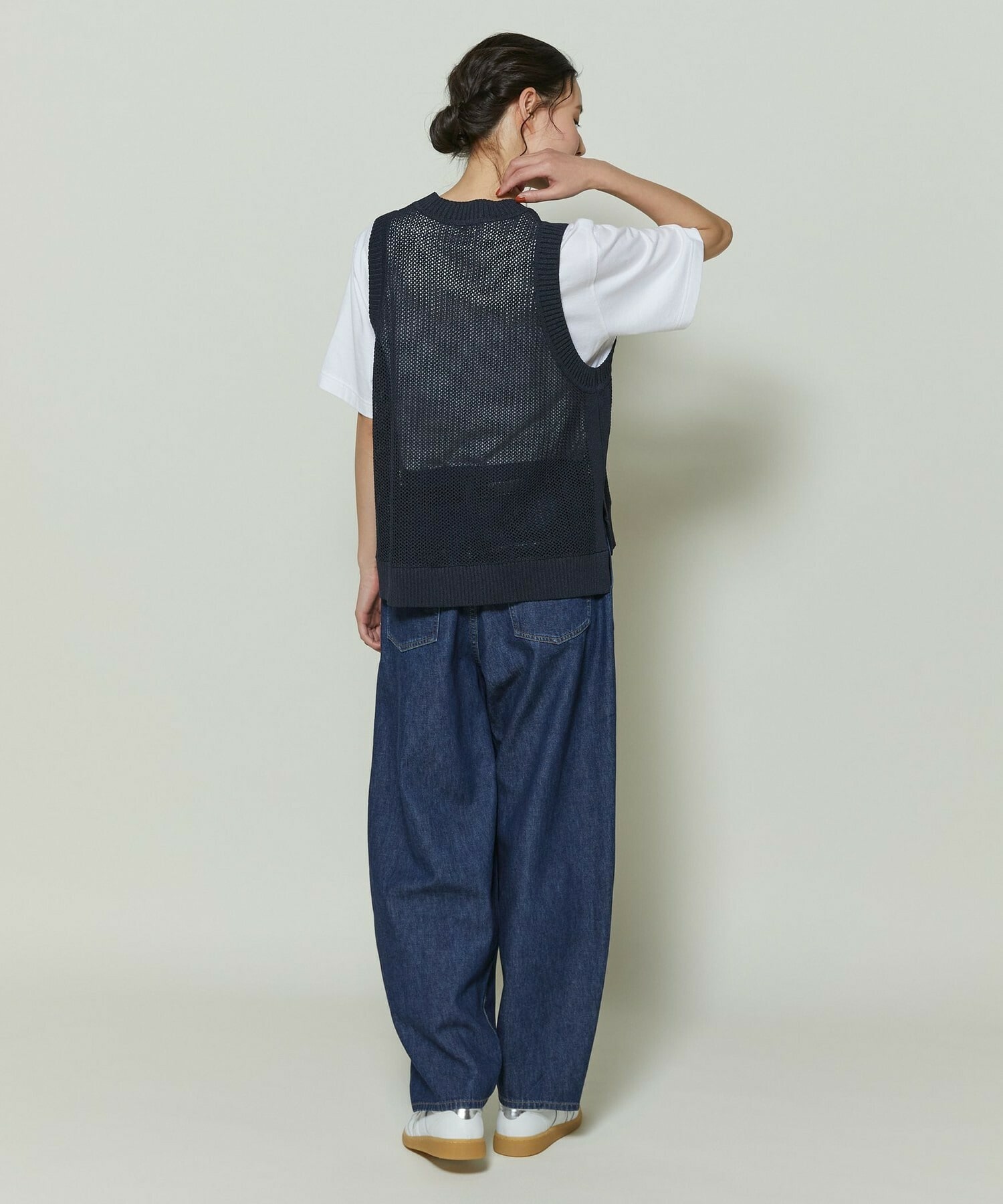 【GREEN】和紙メッシュジレ 詳細画像 ネイビー 10