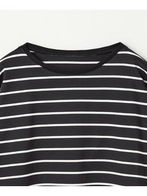 【L'EQUIPE】バイカラーパネルボーダーカットソー 詳細画像 ブラック&times;ホワイト 20
