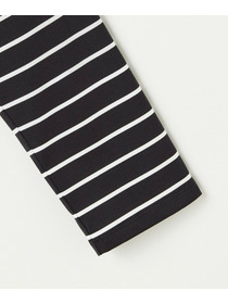 【L'EQUIPE】バイカラーパネルボーダーカットソー 詳細画像 ブラック&times;ホワイト 21