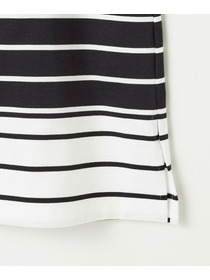 【L'EQUIPE】バイカラーパネルボーダーカットソー 詳細画像 ブラック&times;ホワイト 22