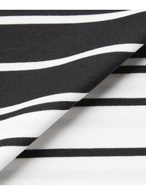 【L'EQUIPE】バイカラーパネルボーダーカットソー 詳細画像 ブラック&times;ホワイト 23