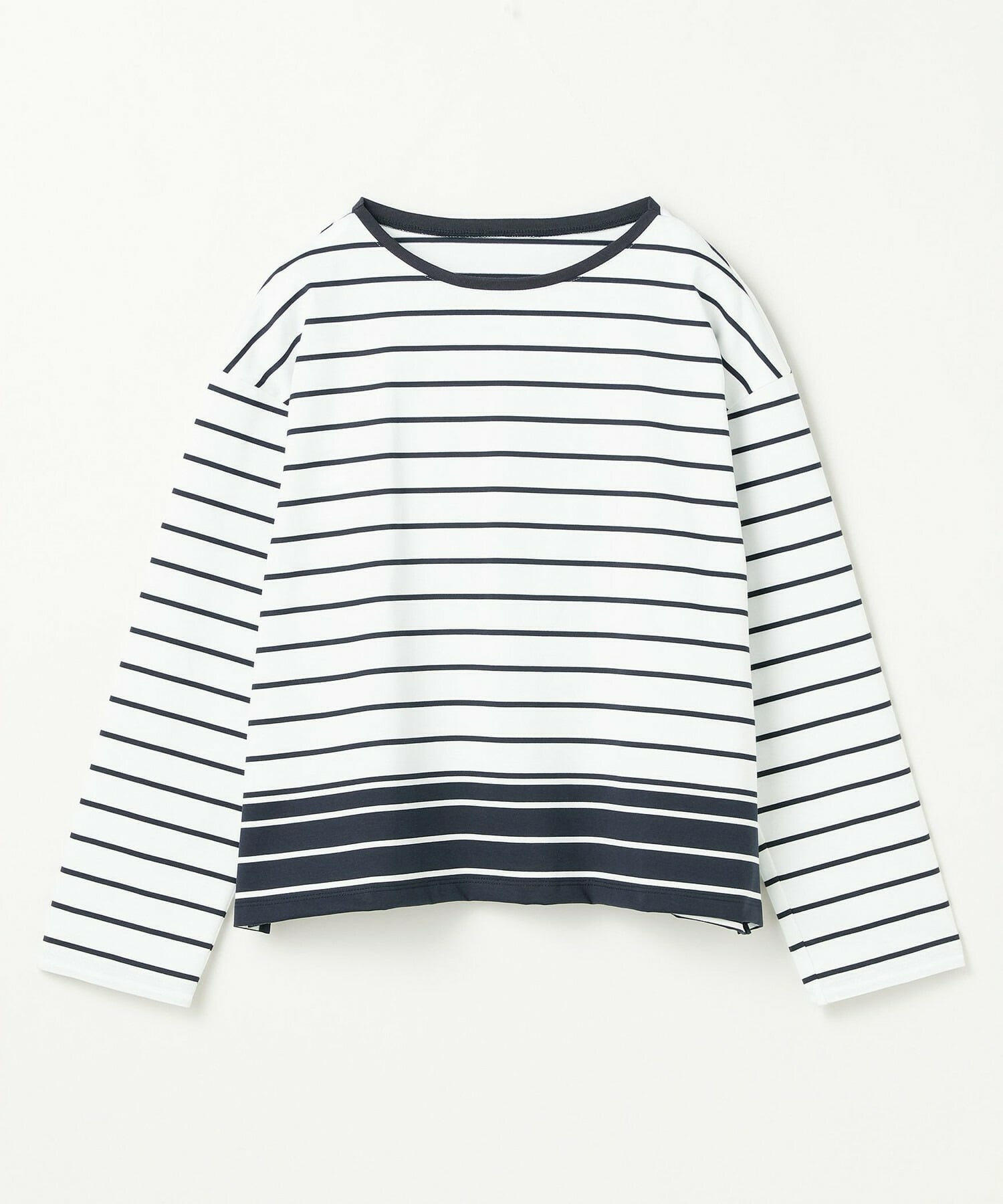 【L'EQUIPE】バイカラーパネルボーダーカットソー 詳細画像 ブラック&times;ホワイト 18