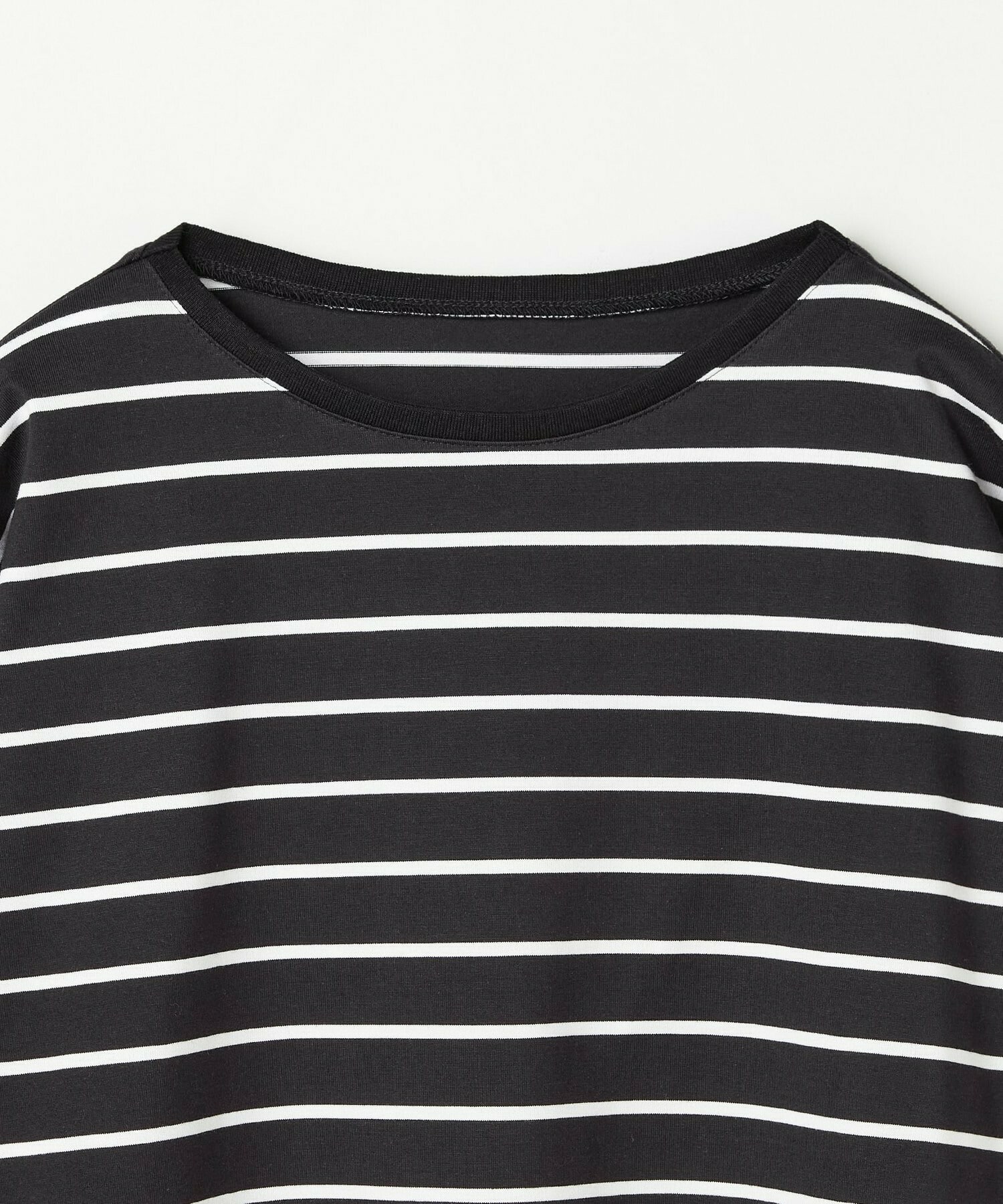 【L'EQUIPE】バイカラーパネルボーダーカットソー 詳細画像 ブラック&times;ホワイト 20