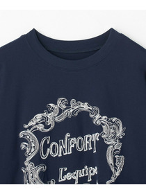 【L'EQUIPE】フレームロゴTシャツ 詳細画像 ネイビー 36
