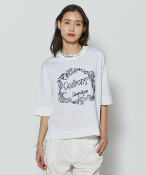 【L'EQUIPE】フレームロゴTシャツ 詳細画像 ホワイト 1