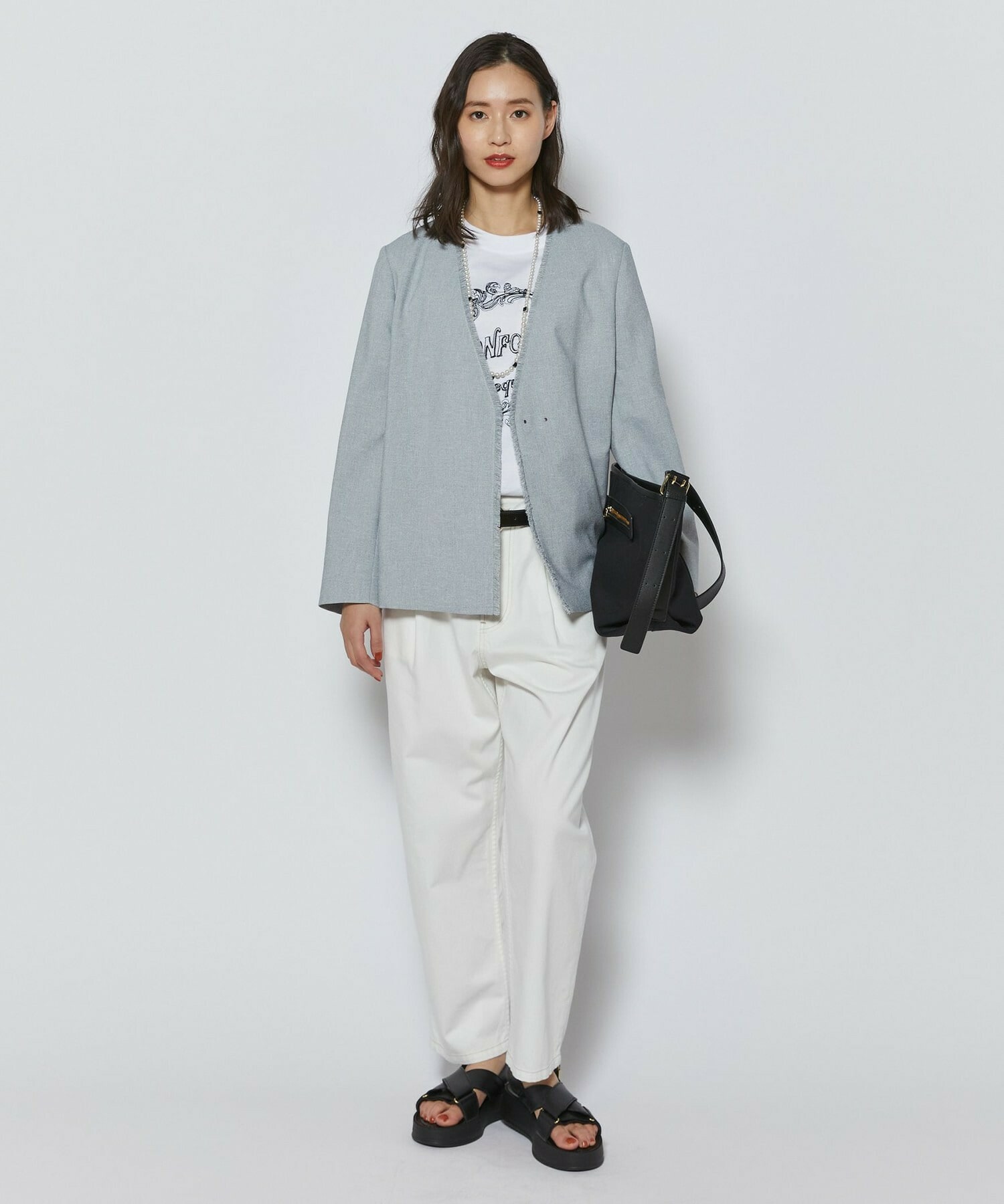 【L'EQUIPE】フレームロゴTシャツ 詳細画像 チャコール 14