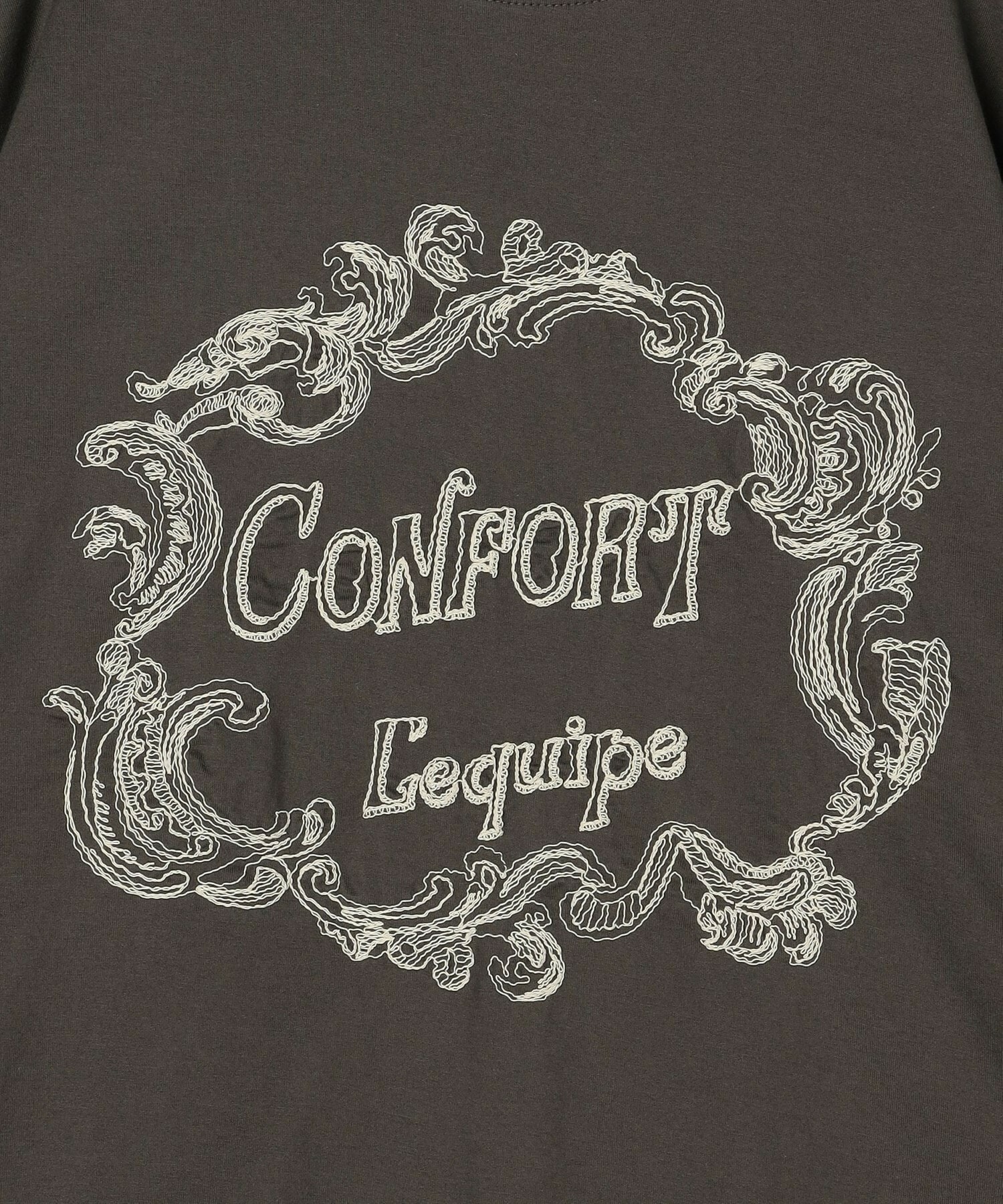 【L'EQUIPE】フレームロゴTシャツ 詳細画像 チャコール 30