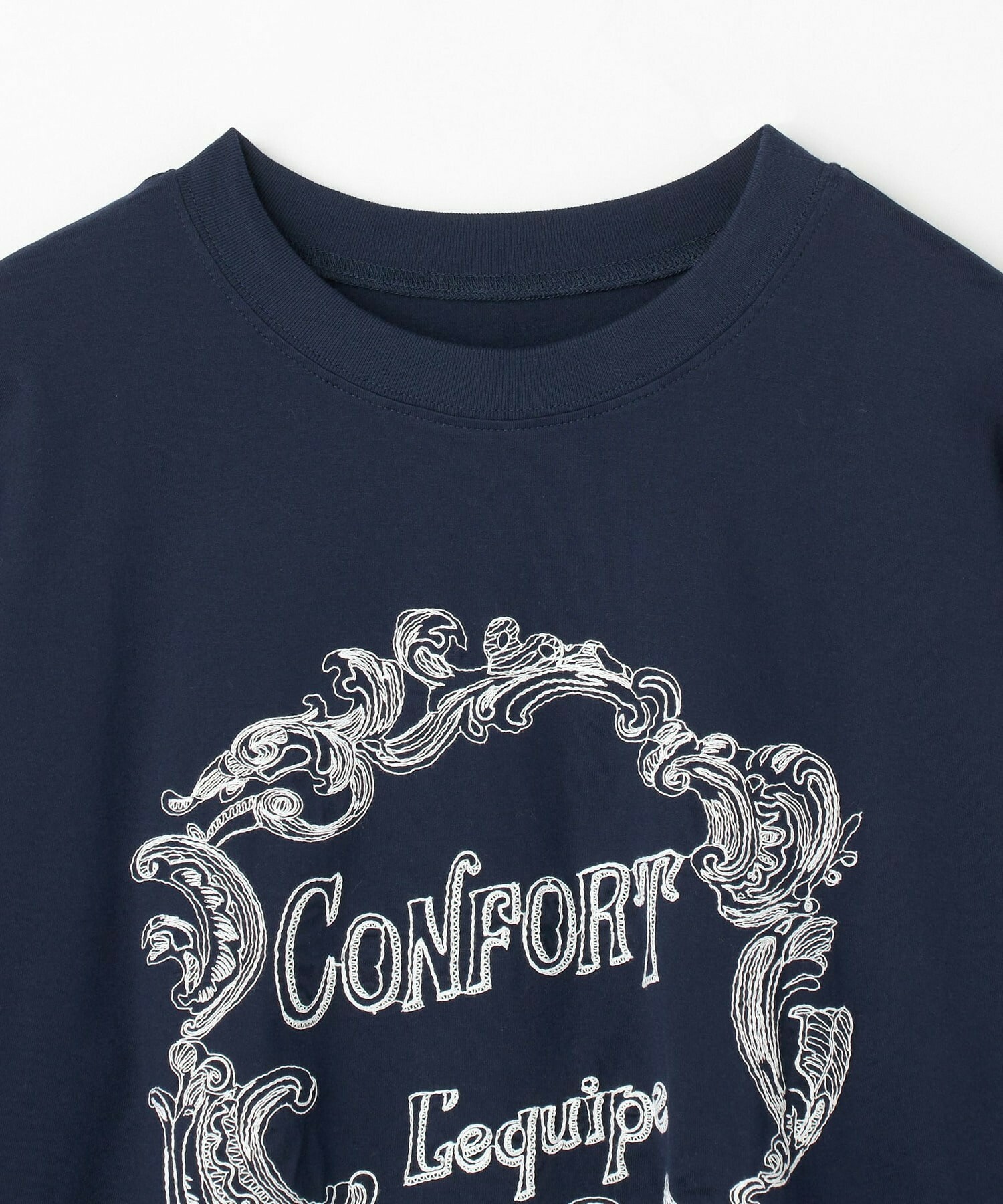 【L'EQUIPE】フレームロゴTシャツ 詳細画像 ネイビー 36