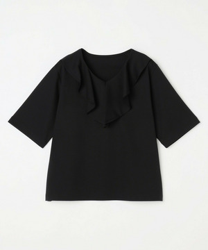 【L'EQUIPE】コットンリヨセルポンチカットソー 詳細画像 ブラック 1