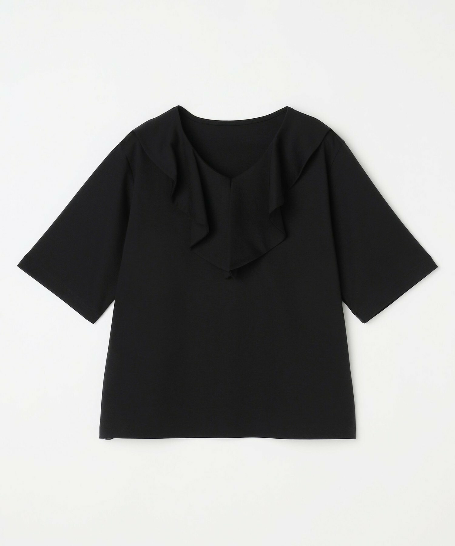 【L'EQUIPE】コットンリヨセルポンチカットソー 詳細画像 ブラック 5
