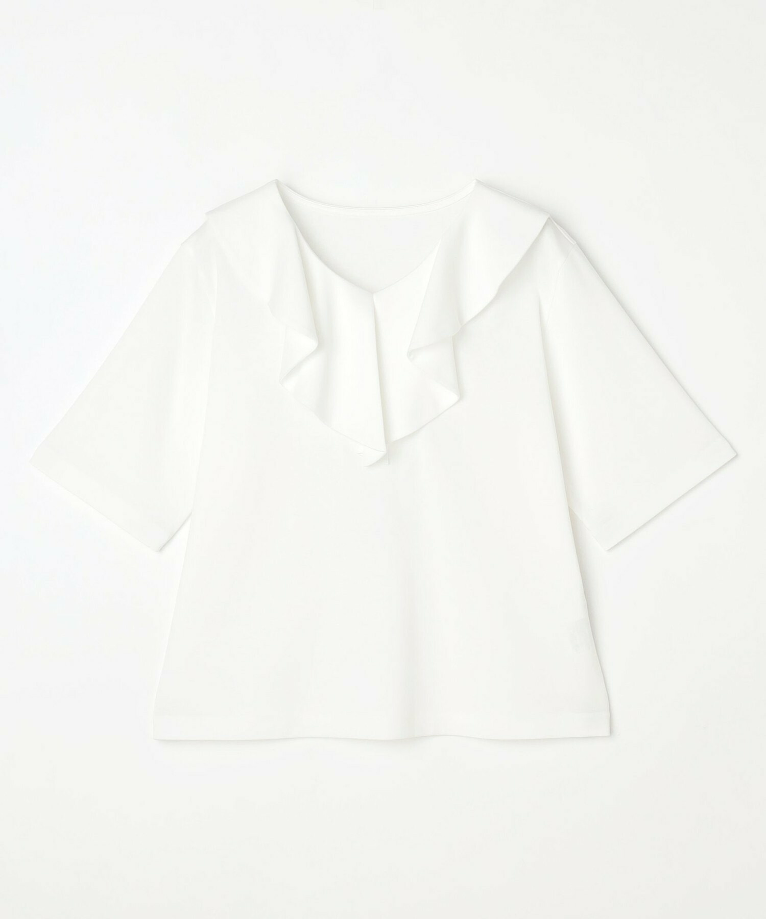【L'EQUIPE】コットンリヨセルポンチカットソー 詳細画像 ホワイト 1