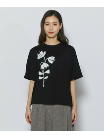 【L'EQUIPE】フラワー顔料プリントTシャツ 詳細画像 ブラック 13