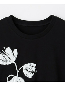 【L'EQUIPE】フラワー顔料プリントTシャツ 詳細画像 ブラック 18