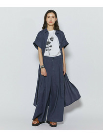 【L'EQUIPE】フラワー顔料プリントTシャツ 詳細画像 ブラック 2