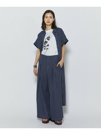 【L'EQUIPE】フラワー顔料プリントTシャツ 詳細画像 ブラック 3