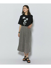 【L'EQUIPE】フラワー顔料プリントTシャツ 詳細画像 ブラック 9