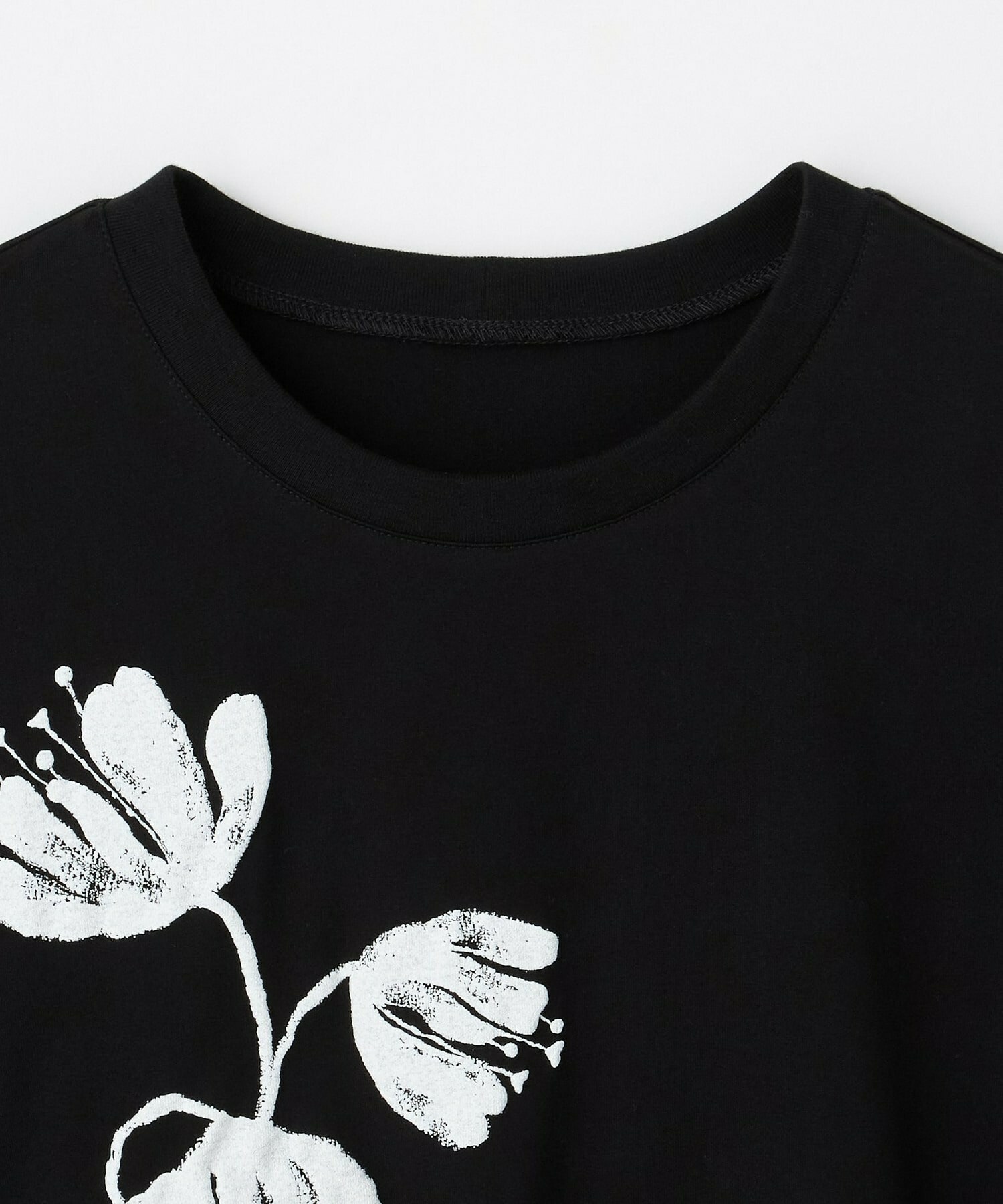 【L'EQUIPE】フラワー顔料プリントTシャツ 詳細画像 ブラック 18