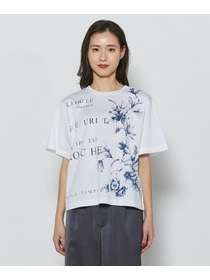 【L'EQUIPE】60/2シルケット天竺フラワーロゴプリントTシャツ 詳細画像 カーキ 16