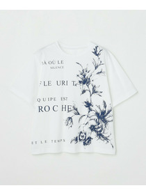 【L'EQUIPE】60/2シルケット天竺フラワーロゴプリントTシャツ 詳細画像 カーキ 19