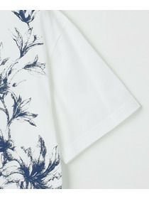 【L'EQUIPE】60/2シルケット天竺フラワーロゴプリントTシャツ 詳細画像 カーキ 22